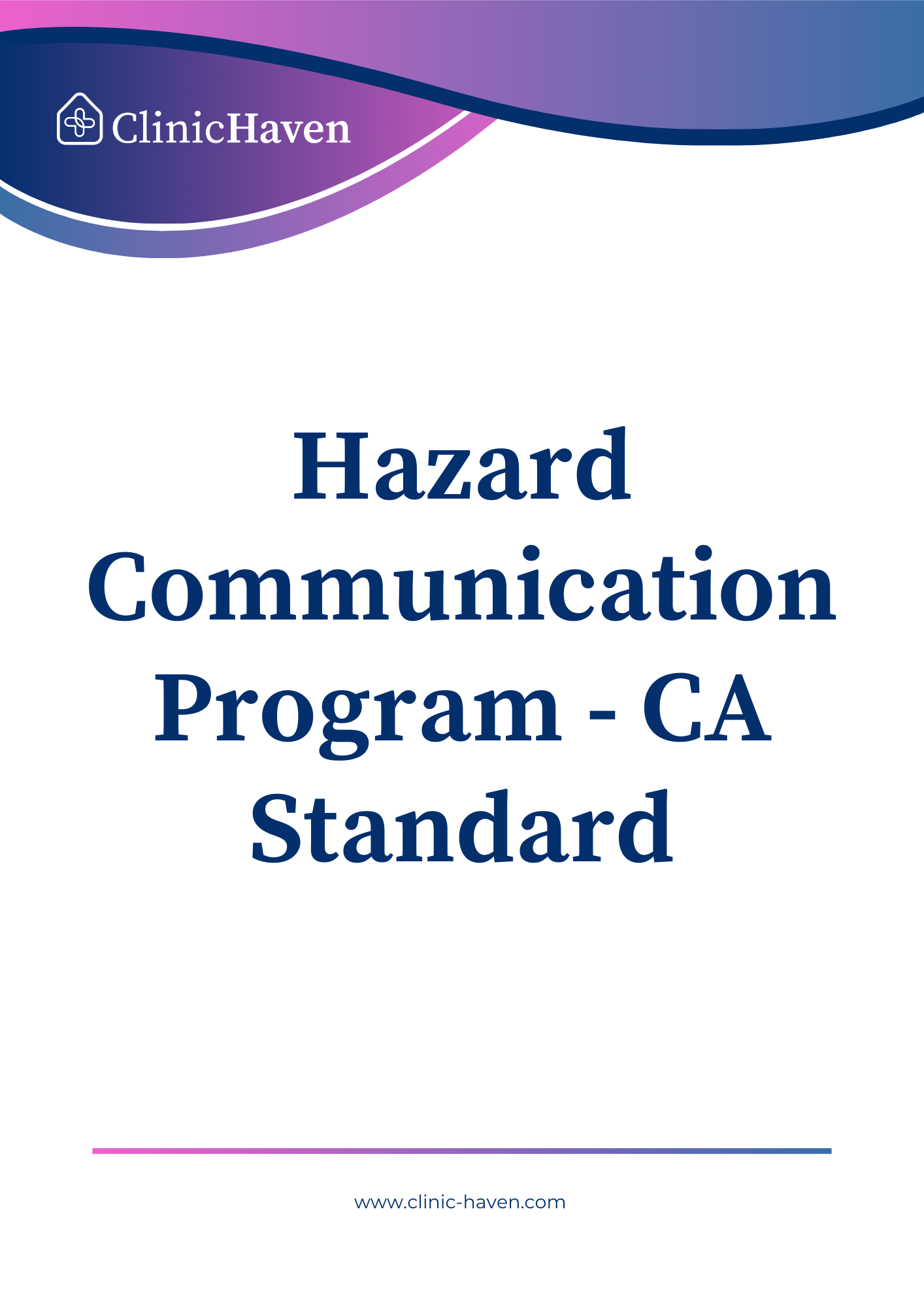Hazard Communication Program - CA Standard