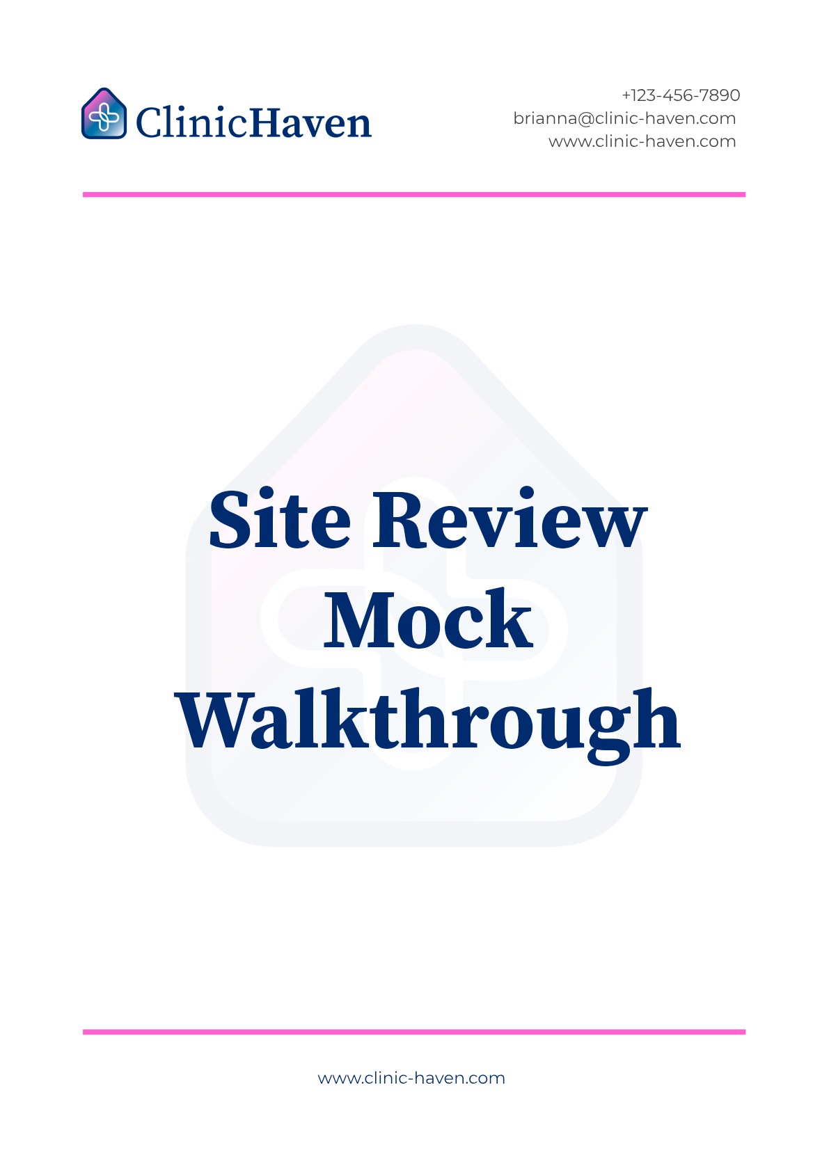 Site Review Mock Walkthrough