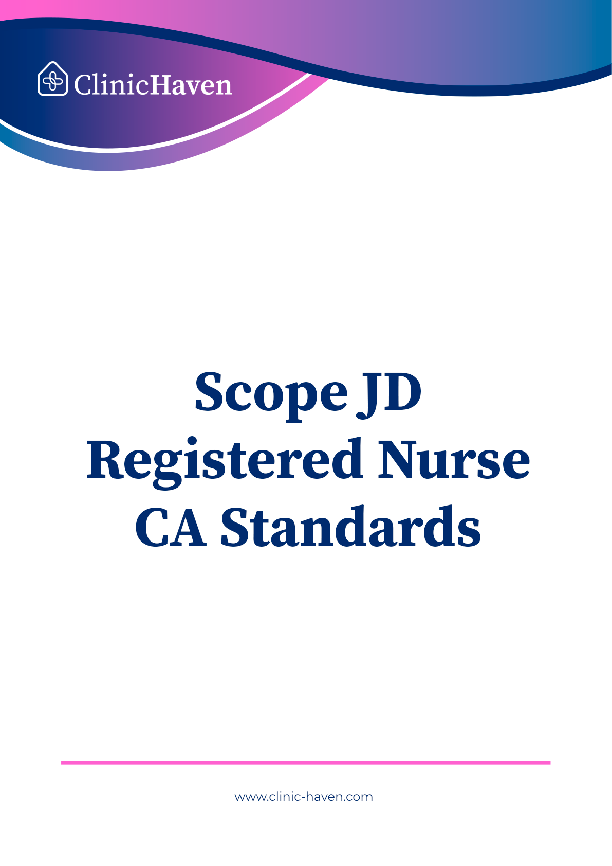 Scope JD Registered Nurse CA Standards