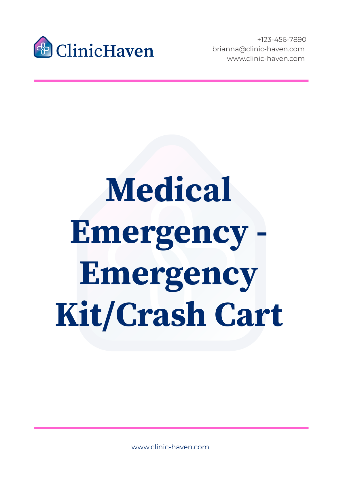 Medical Emergency - Emergency Kit/Crash Cart