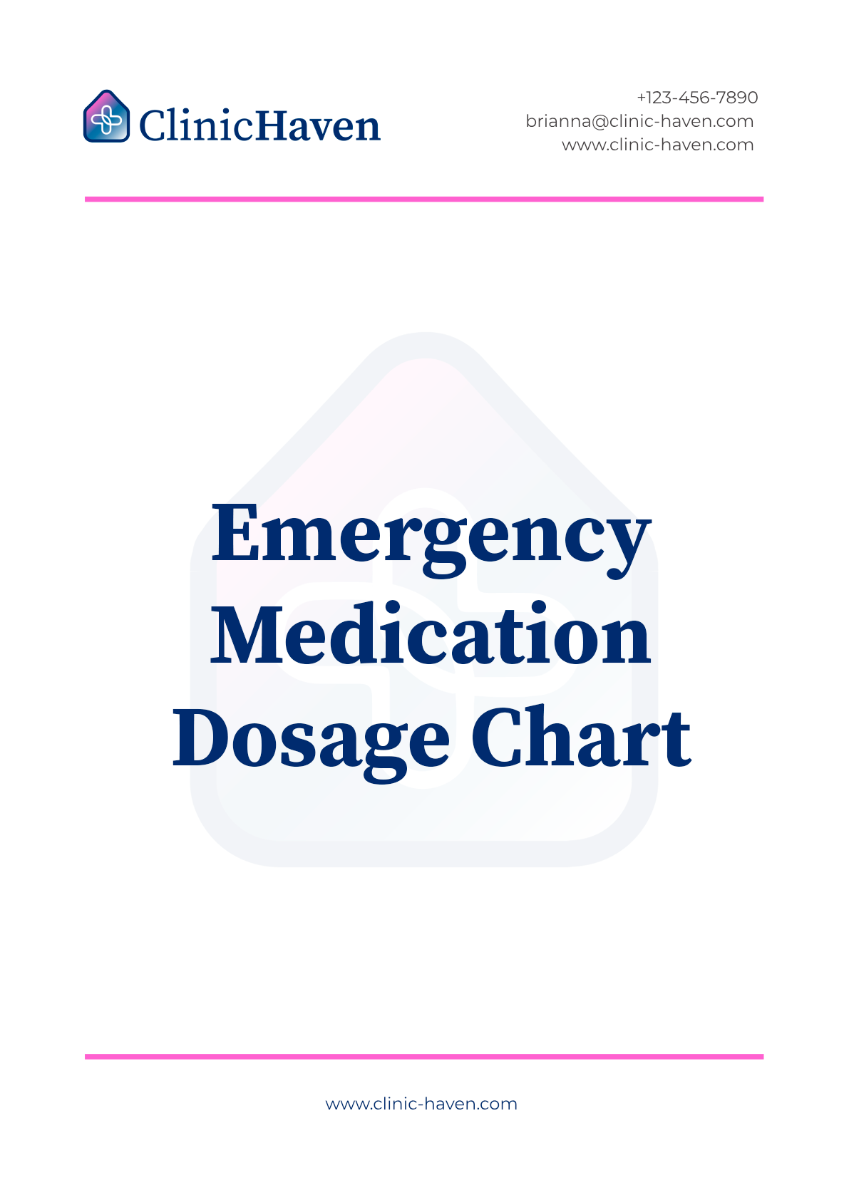 Emergency Medication Dosage Chart