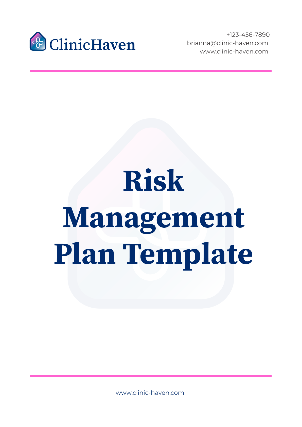 Risk Management Plan Template