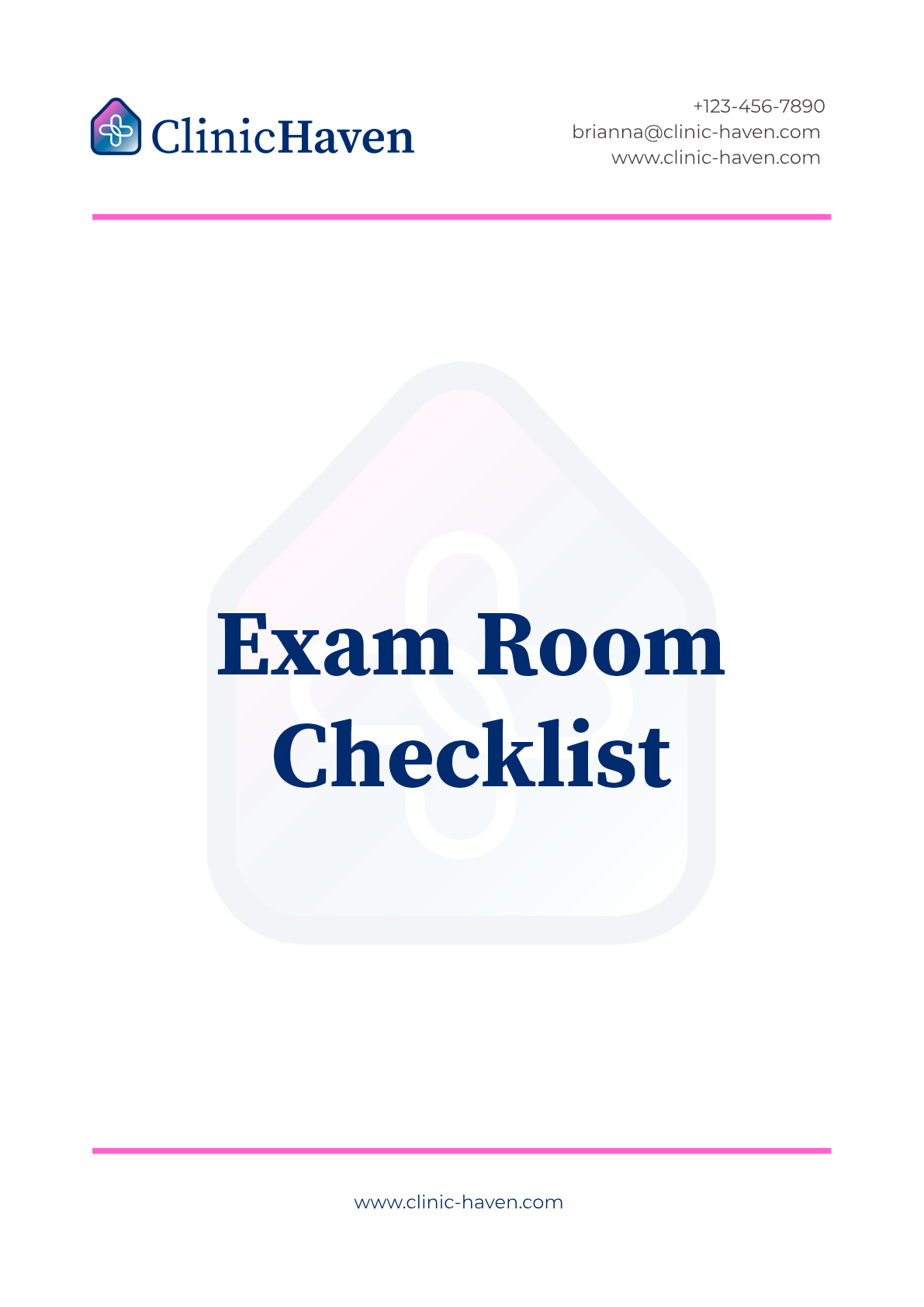 Exam Room Checklist