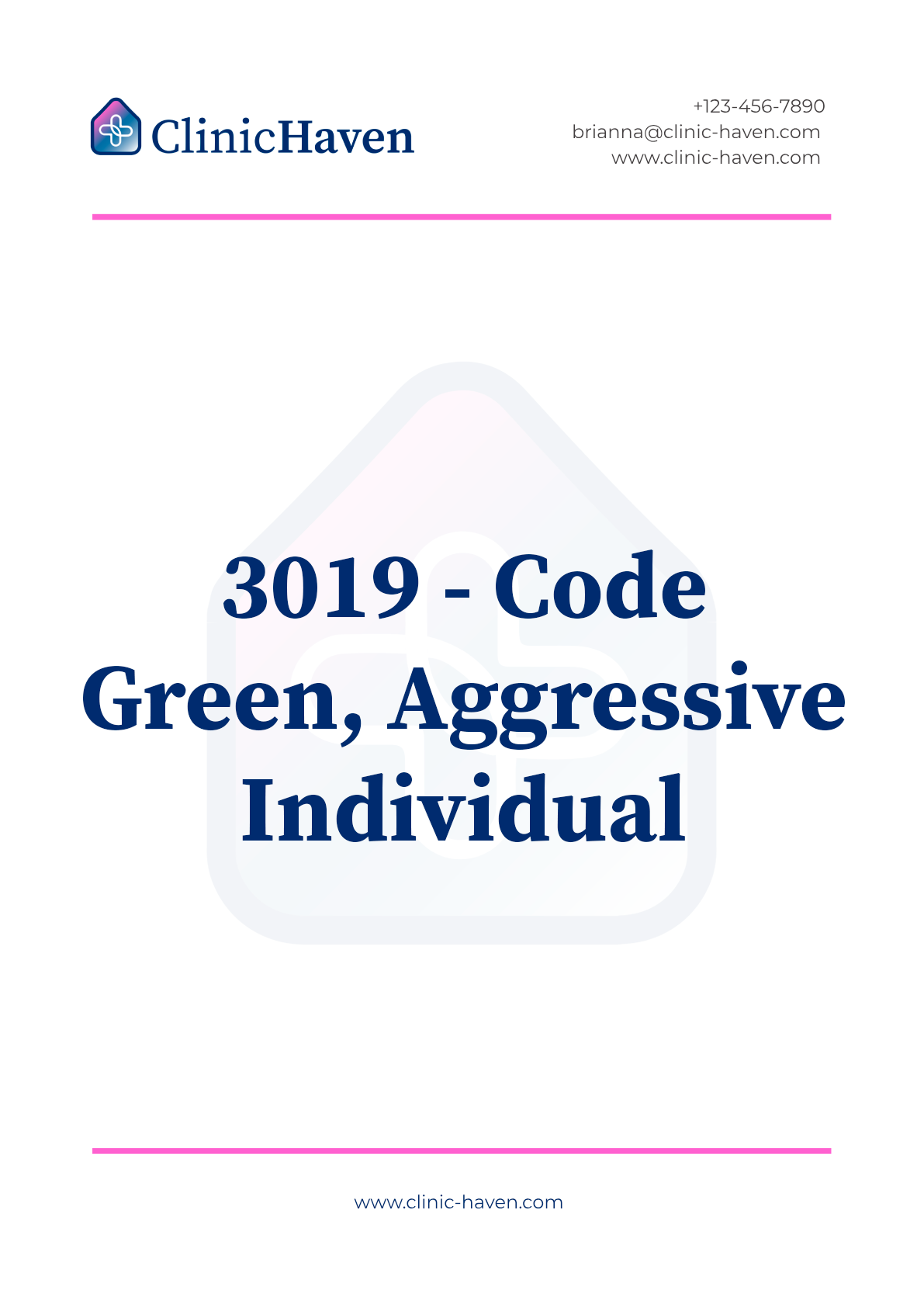 3019 - Code Green, Aggressive Individual