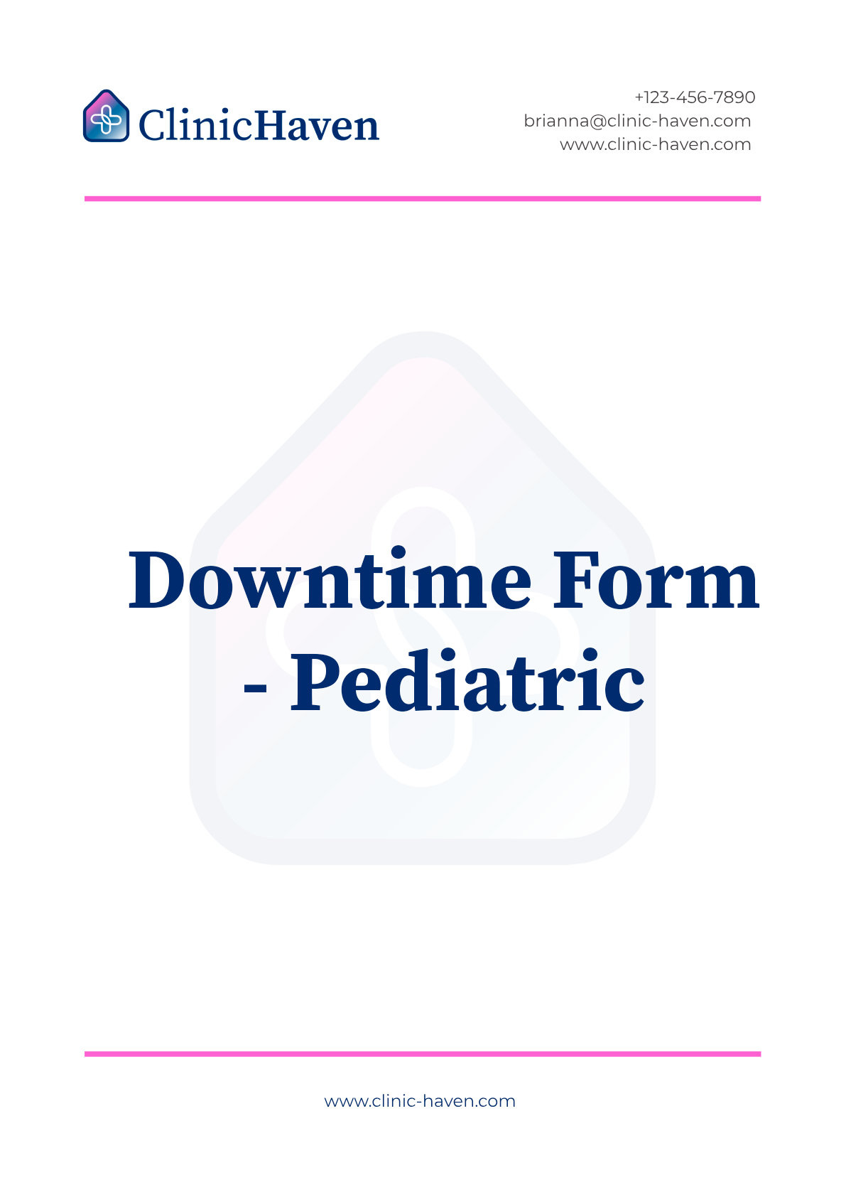 Downtime Form - Pediatric