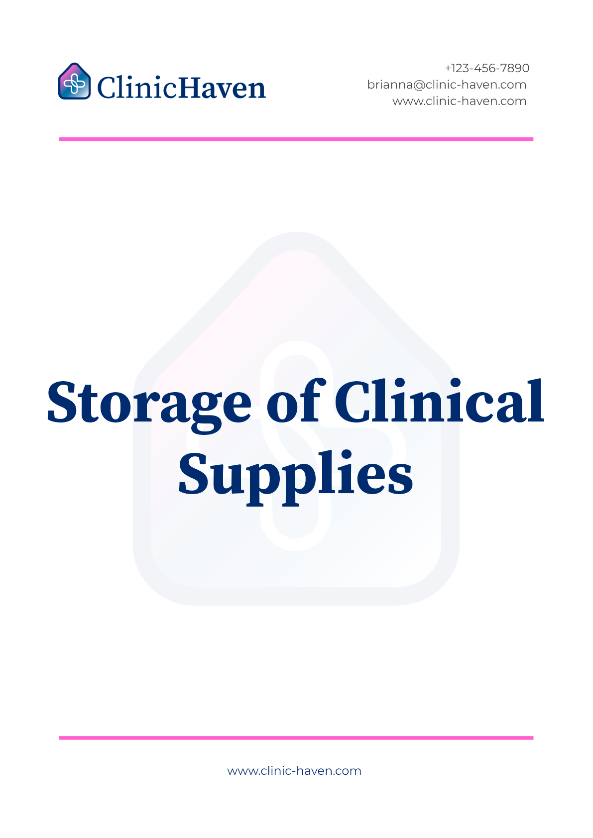 Storage of Clinical Supplies