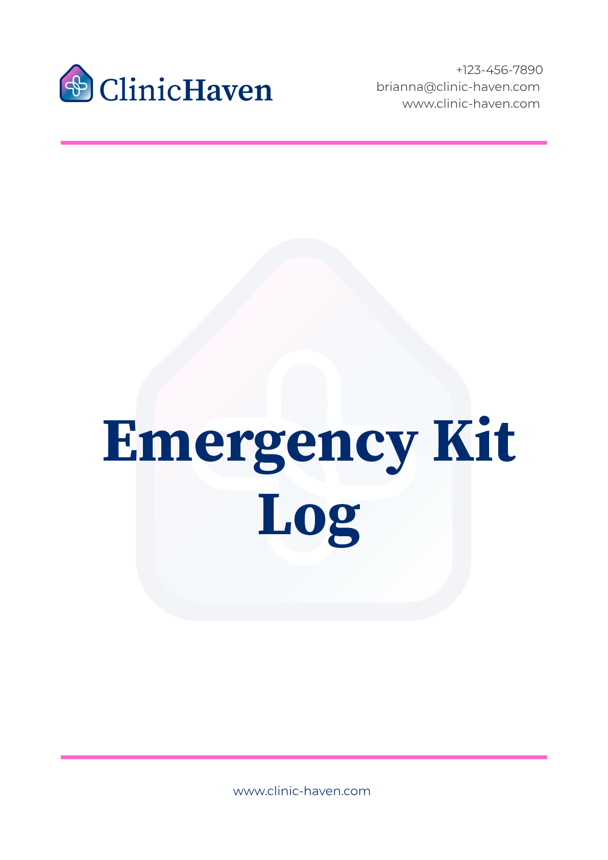 Emergency Kit Log