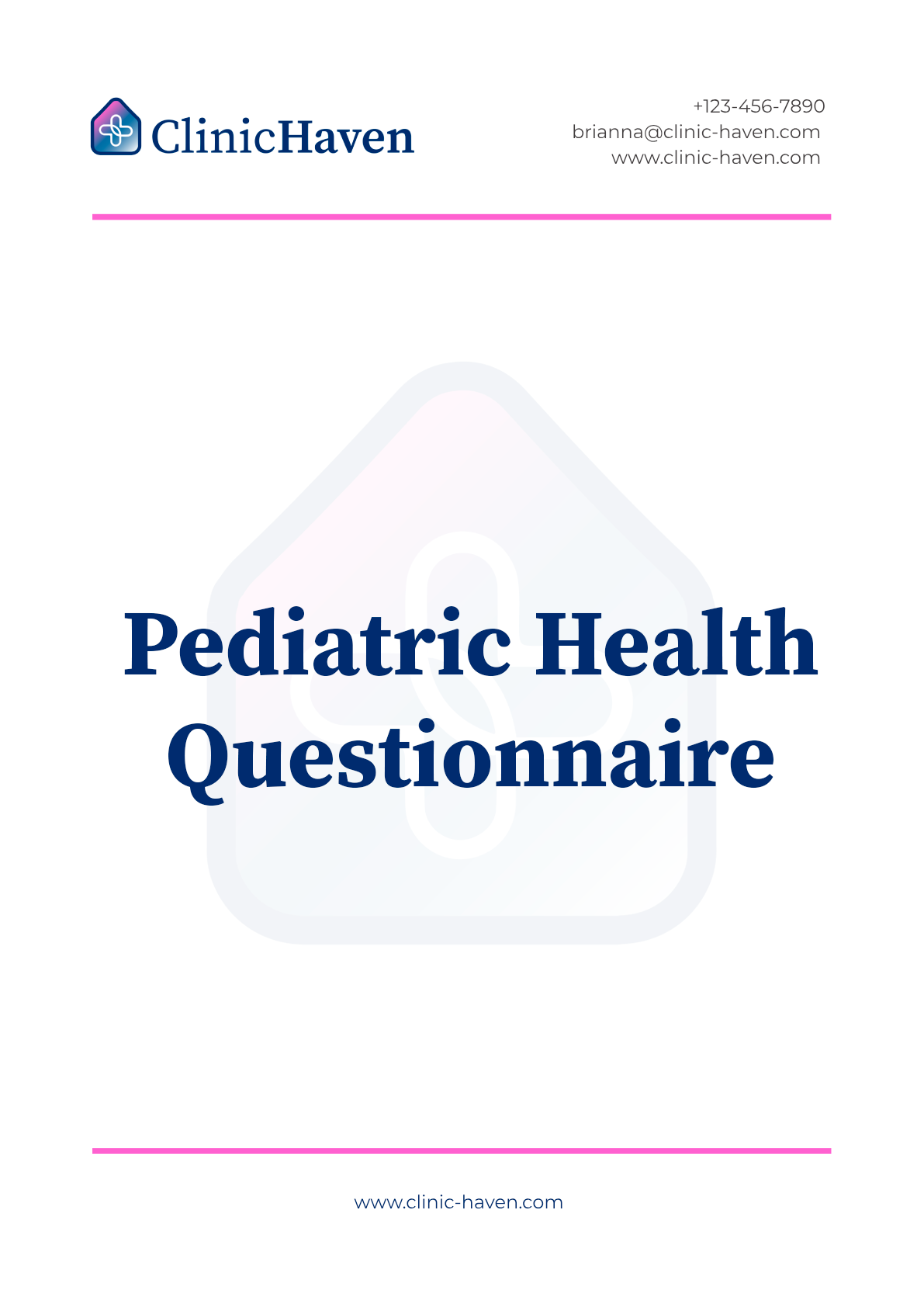 Pediatric Health Questionnaire