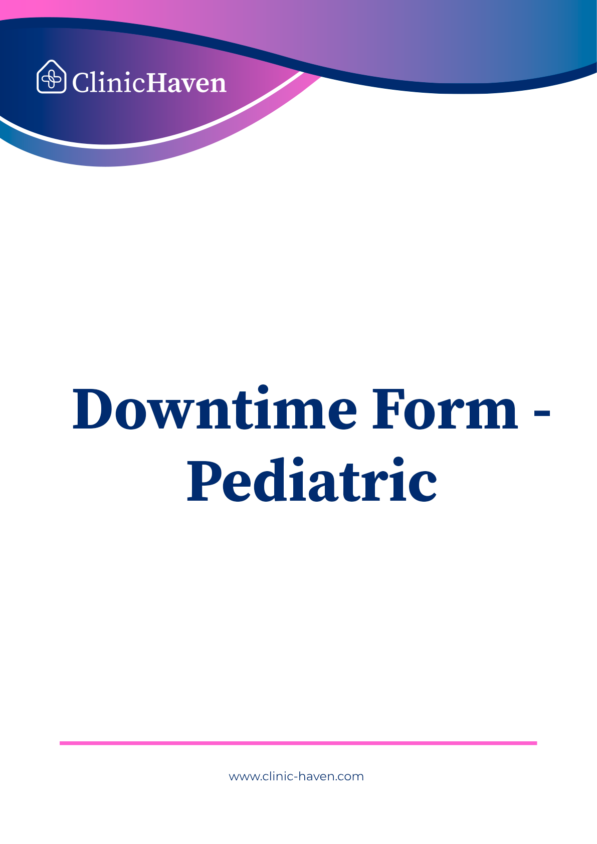 Downtime Form - Pediatric