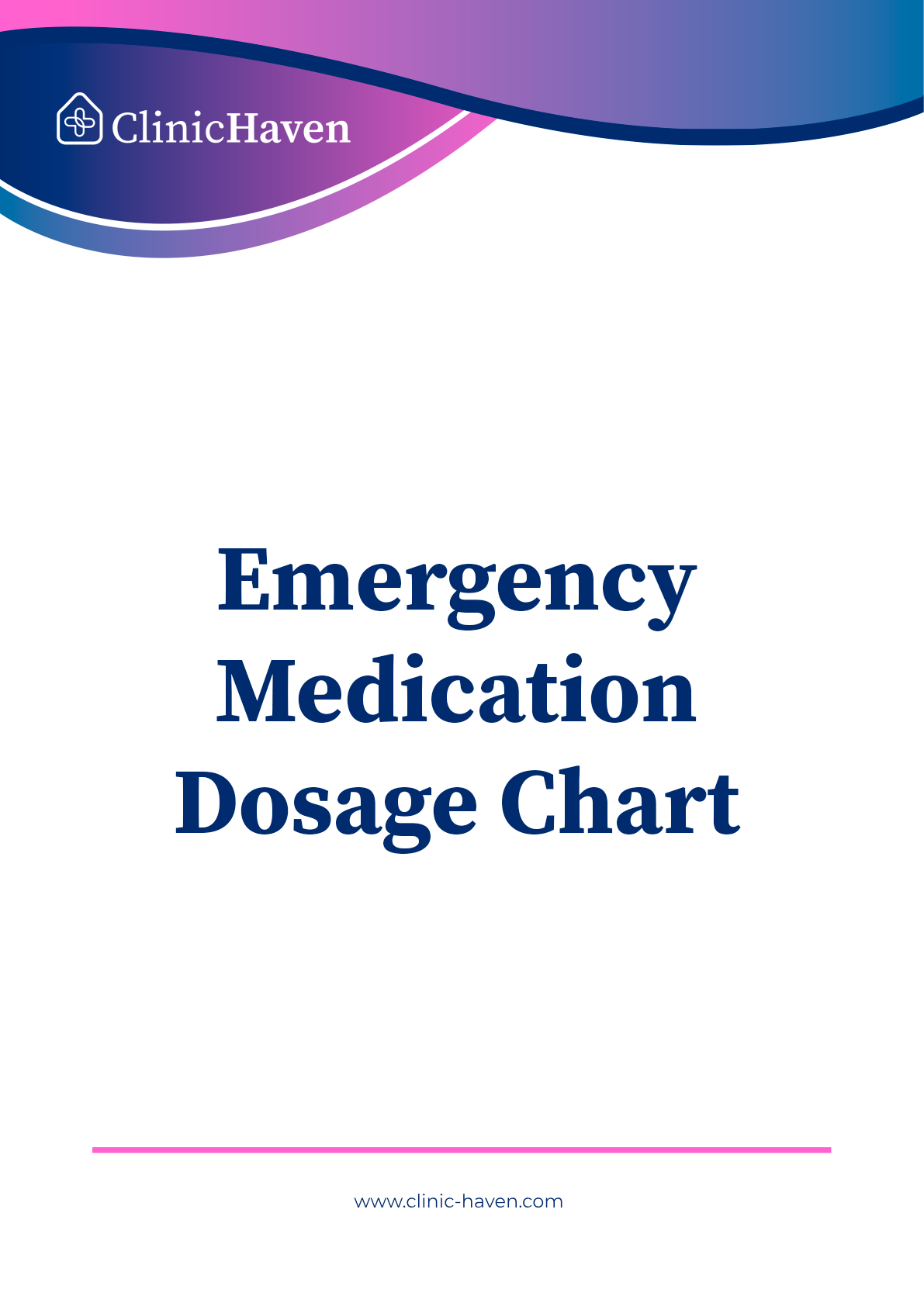 Emergency Medication Dosage Chart