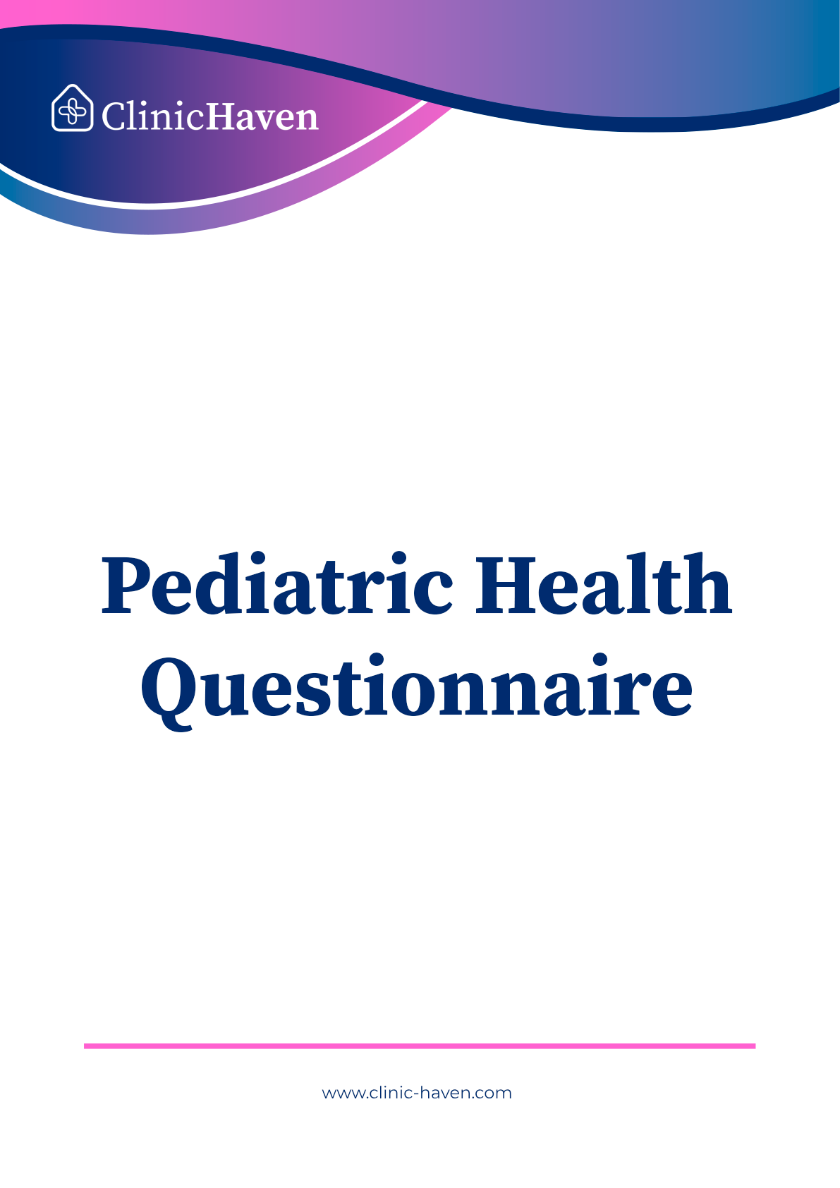 Pediatric Health Questionnaire