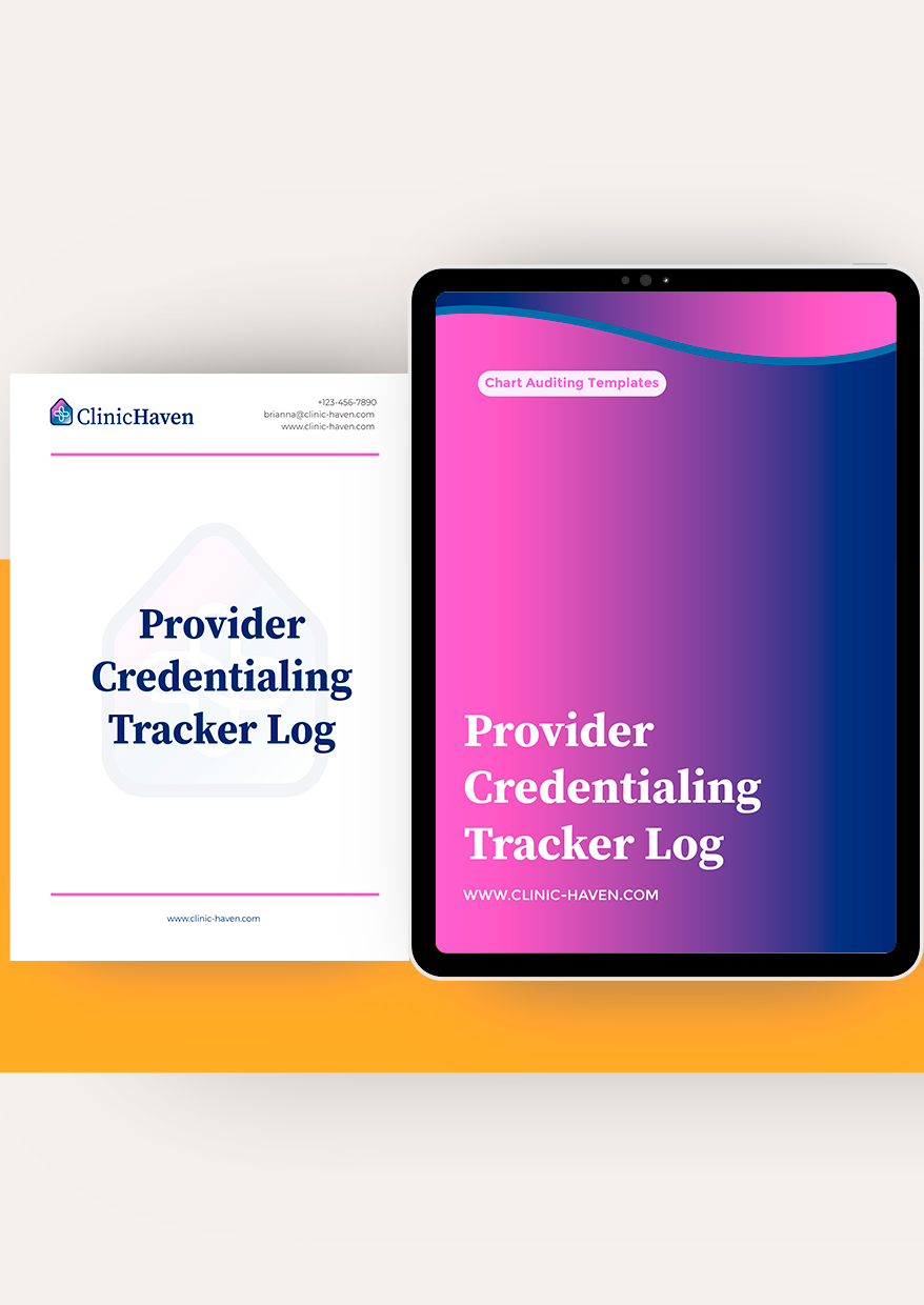 Provider Credentialing Tracker Log