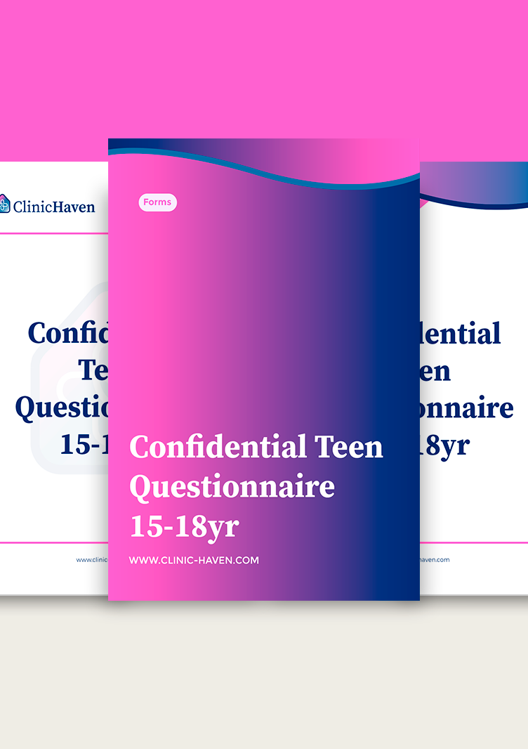 Confidential Teen Questionnaire 15-18yr