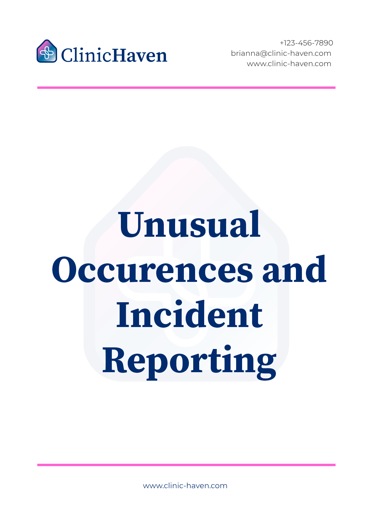 Unusual Occurences and Incident Reporting