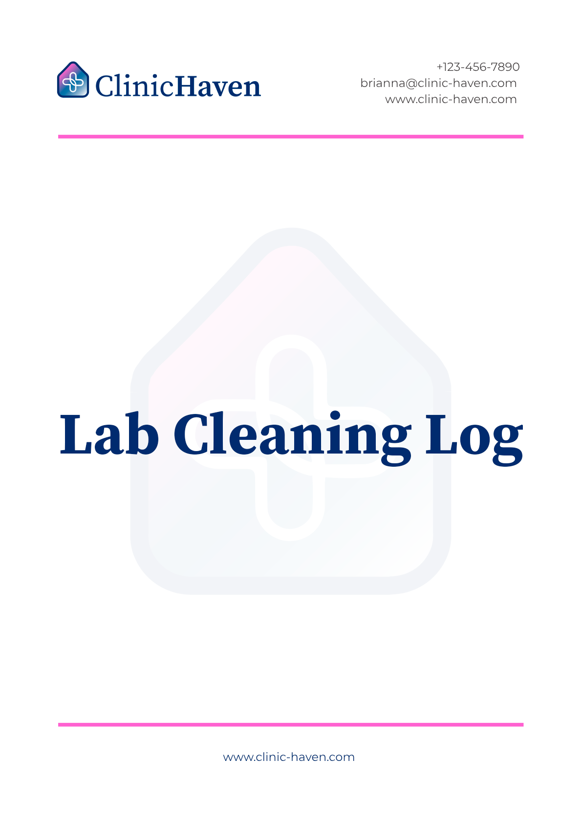 Lab Cleaning Log