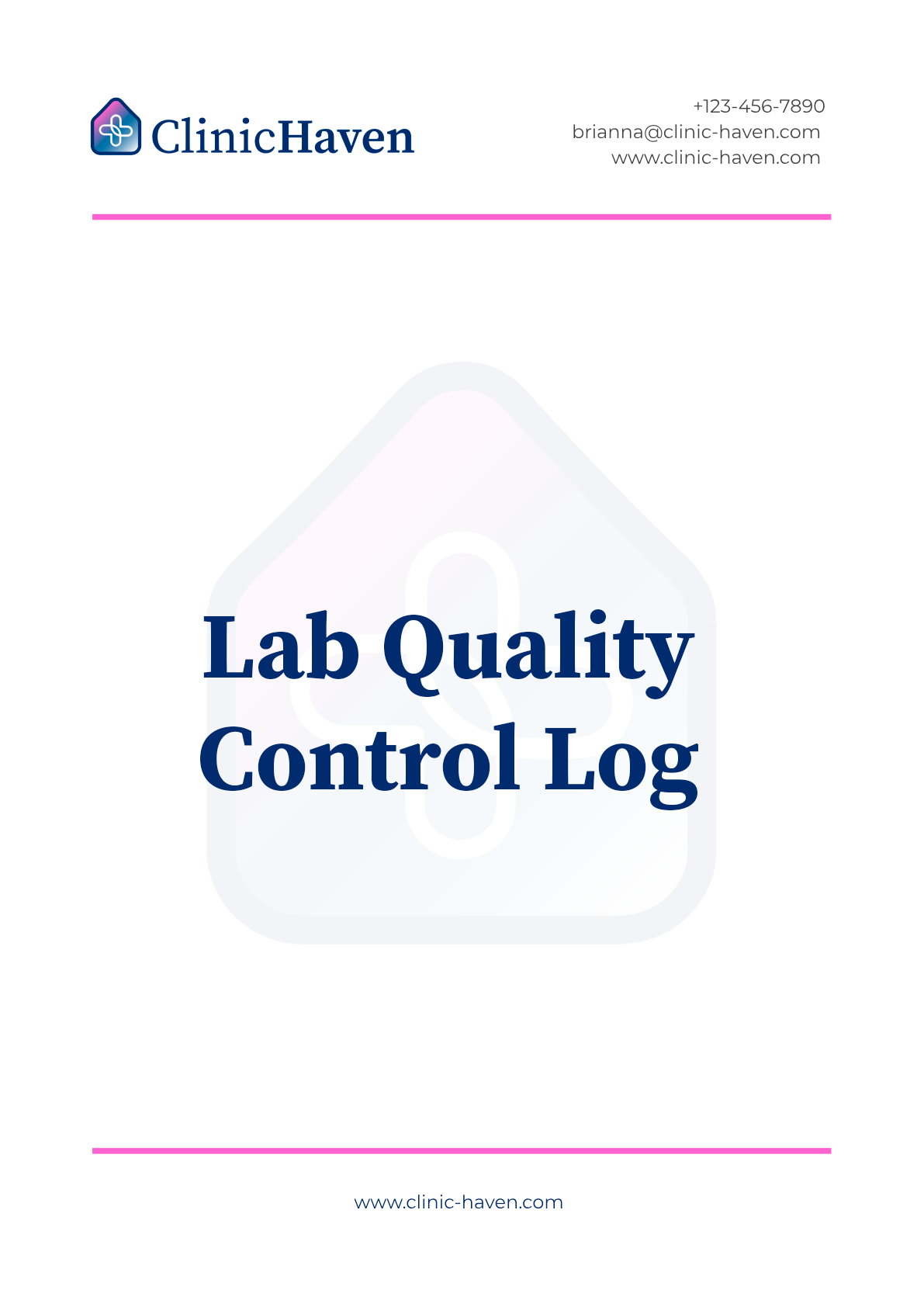 Lab Quality Control Log