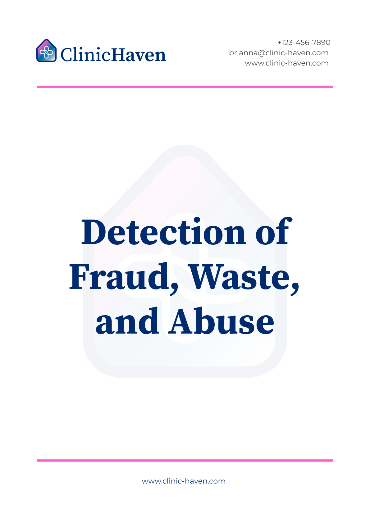 Detection of Fraud, Waste, and Abuse