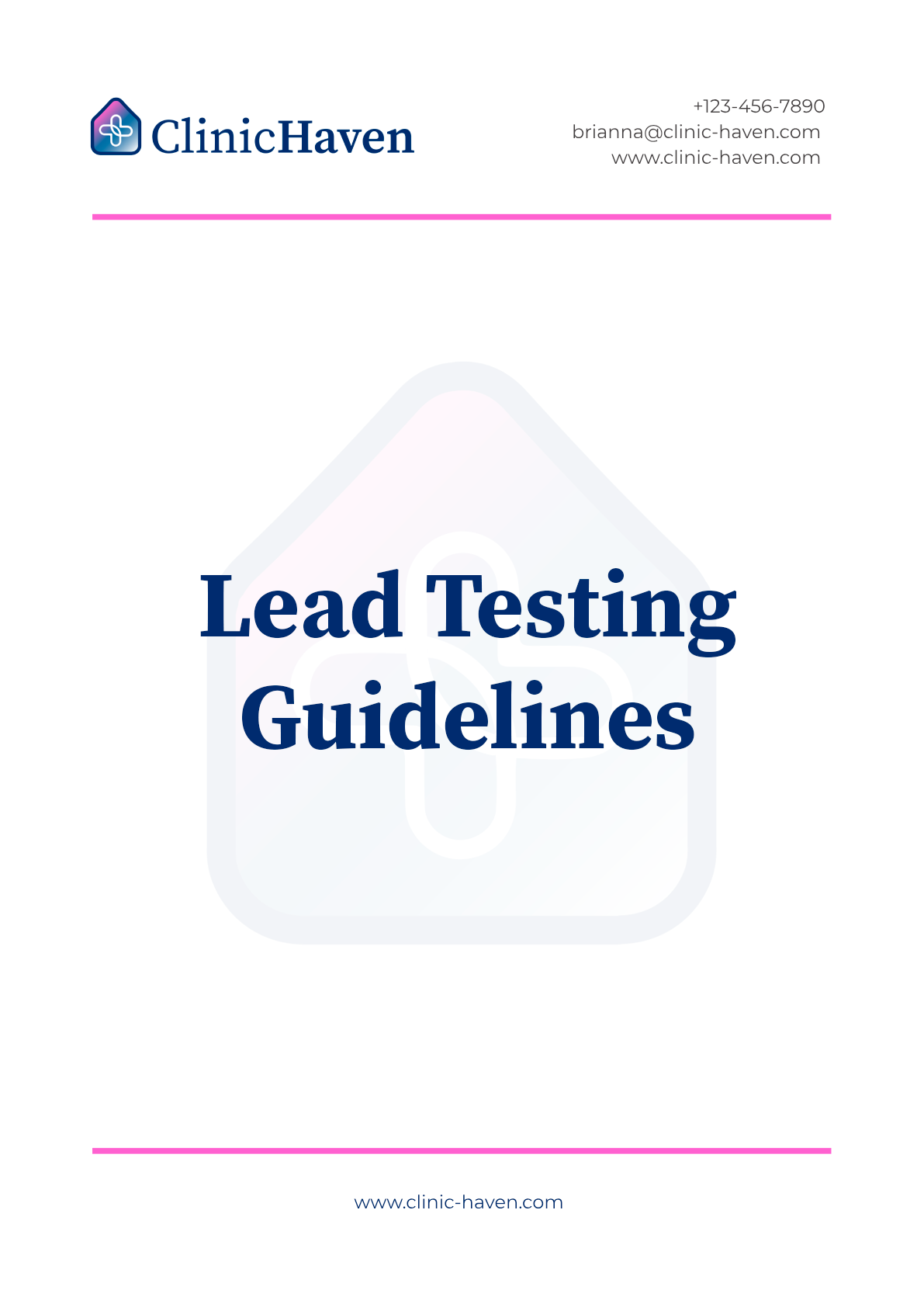 Lead Testing Guidelines