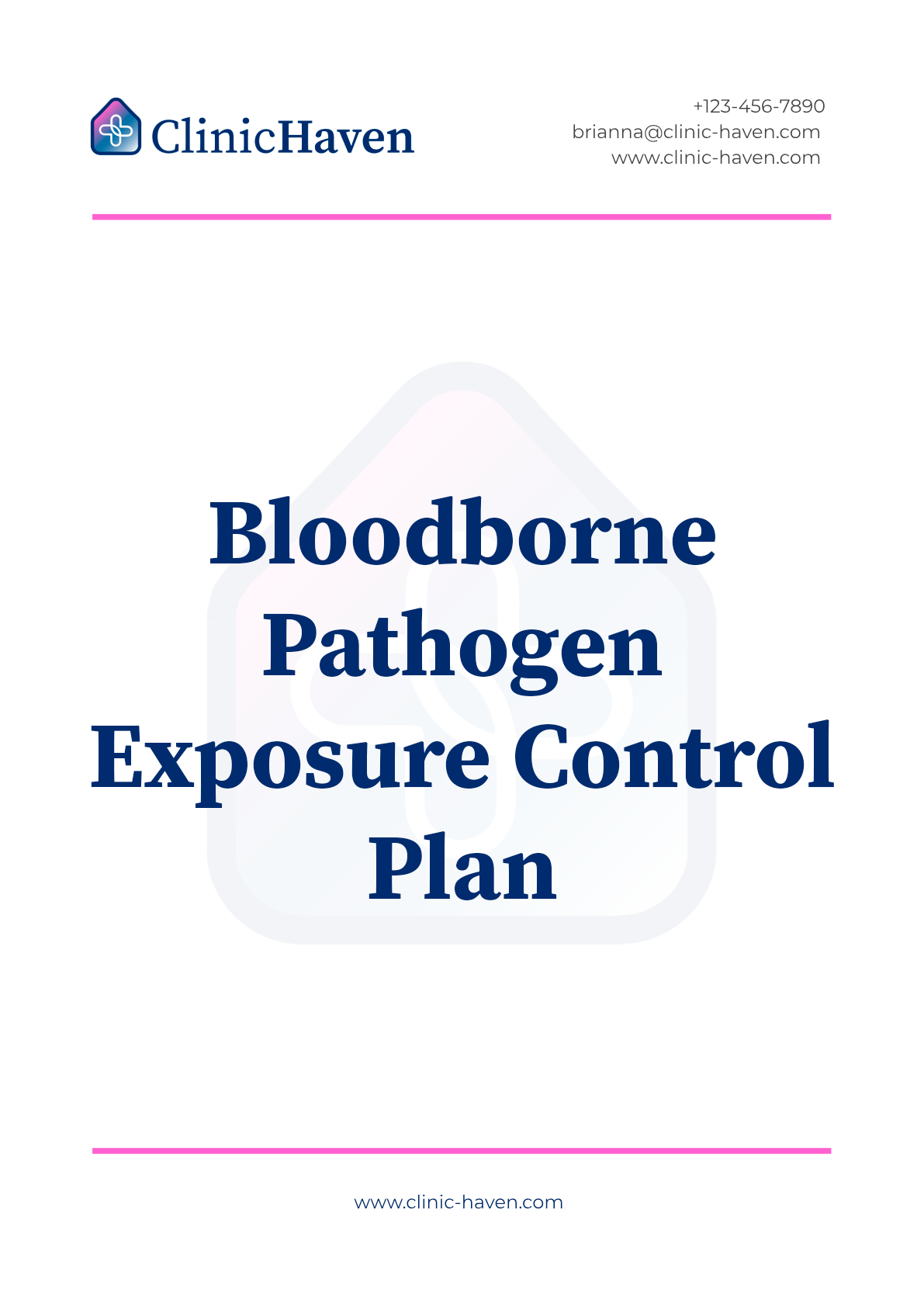 Bloodborne Pathogen Exposure Control Plan