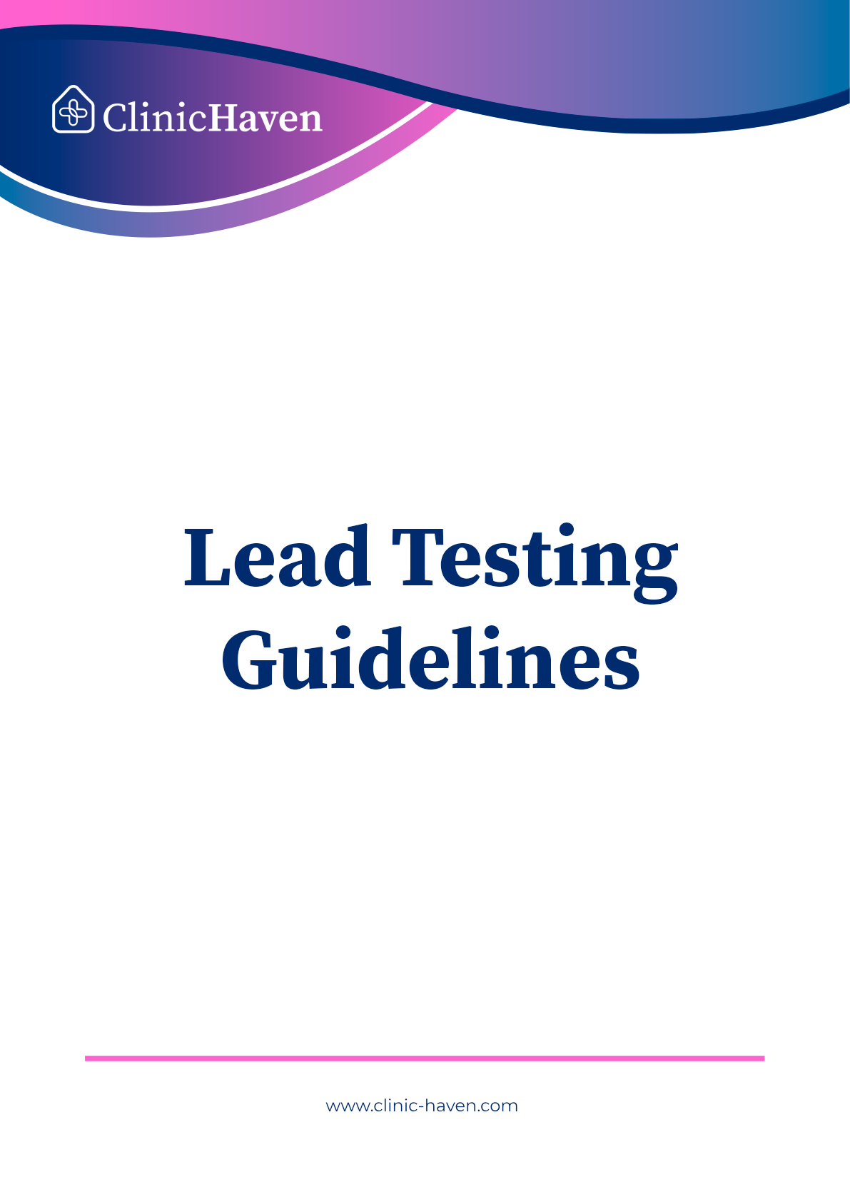 Lead Testing Guidelines