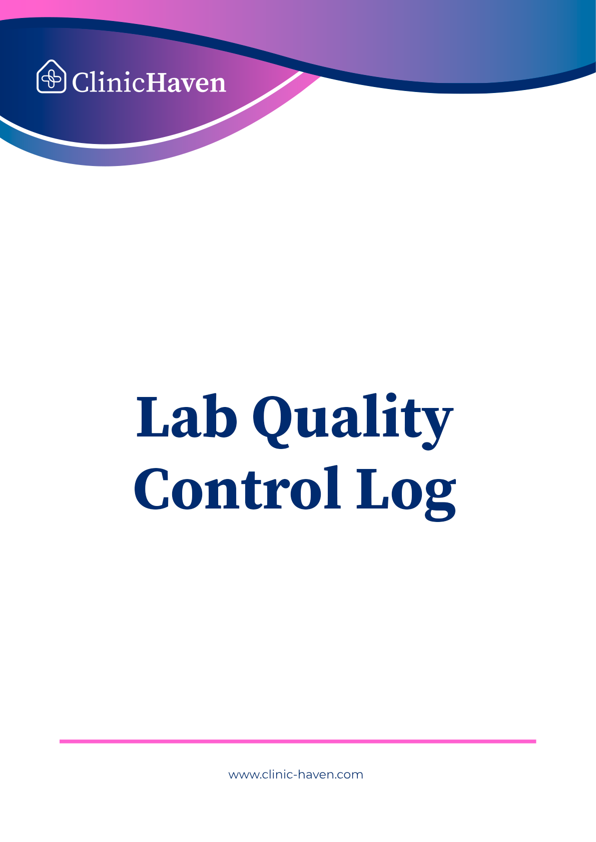 Lab Quality Control Log